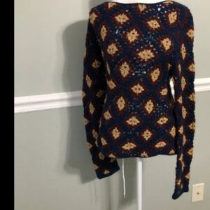 Elizabeth & James $345 1970s Style Sweater Sz S